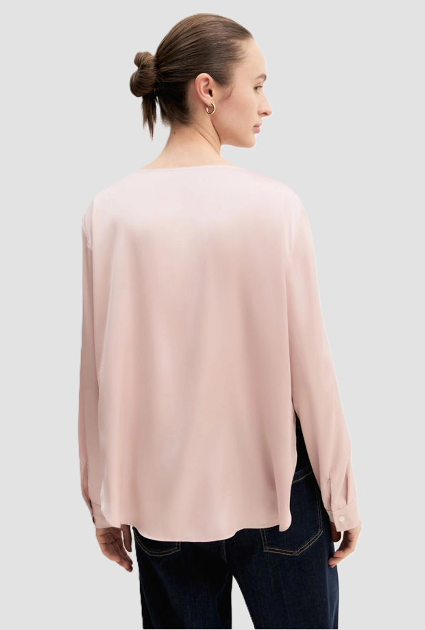 Blusa in raso donna rosa 