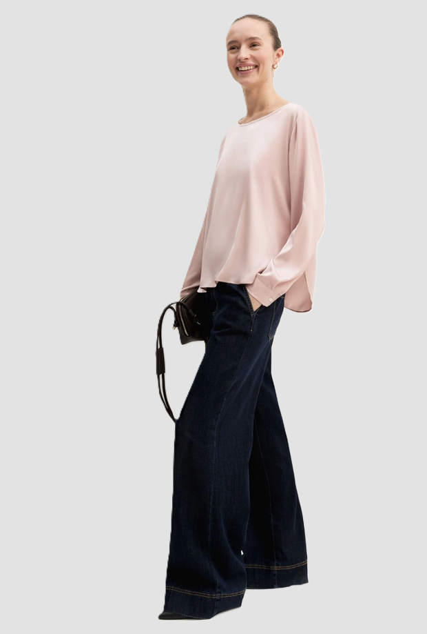 Blusa in raso donna rosa 