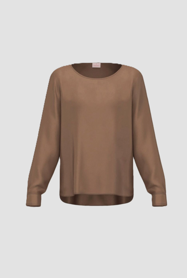 Blusa in avorio donna tortora 