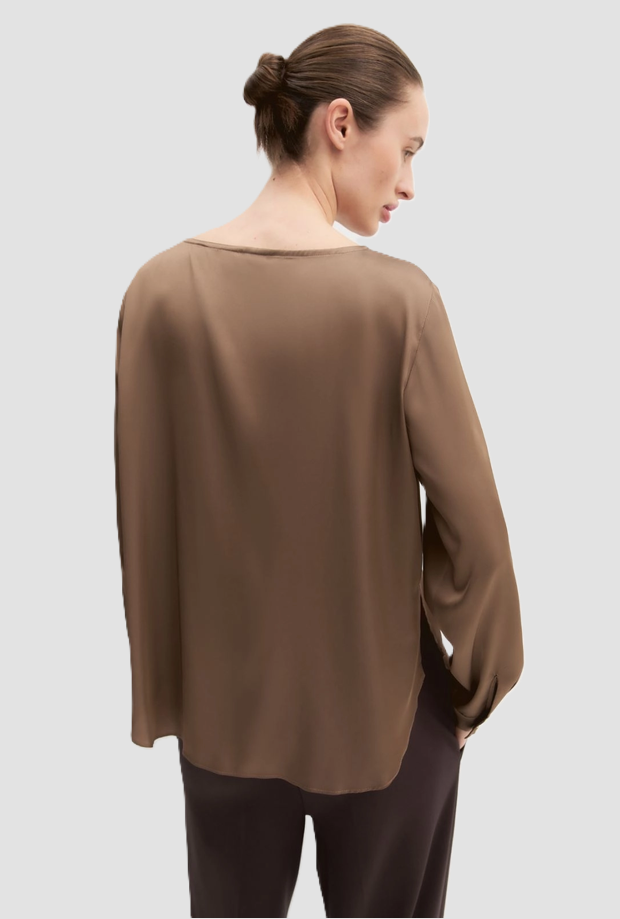 Blusa in avorio donna tortora 