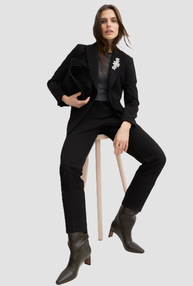 Pantalone chino donna nero 