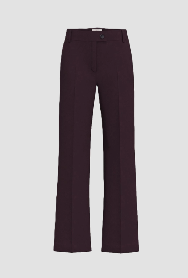Pantalone dritto donna bordeaux 