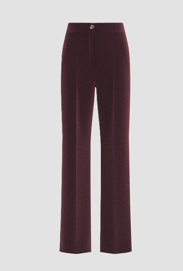Pantalone in ciniglia donna viola 