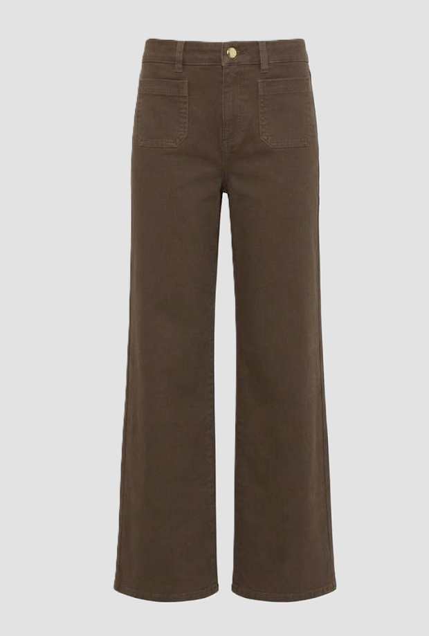 Pantalone ampio donna tortora 
