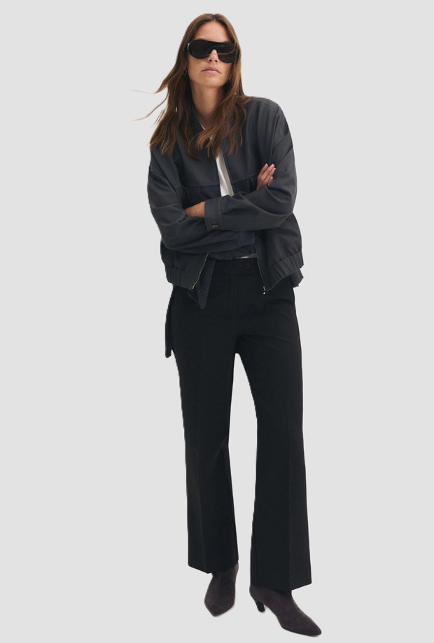 Pantalone gamba dritta donna nero 