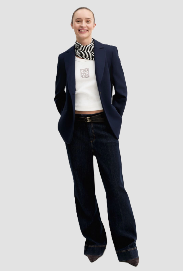 Giacca monopetto donna navy blue 