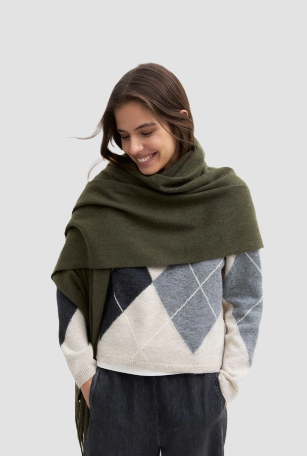 Sciarpa donna verde scuro 