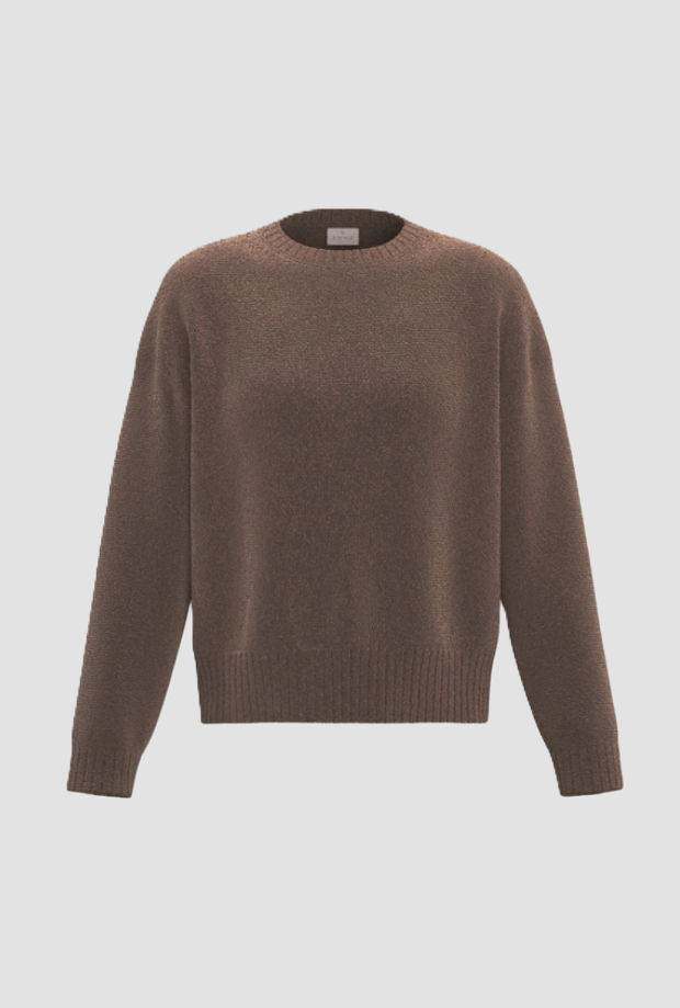 Maglia donna marrone in ciniglia 