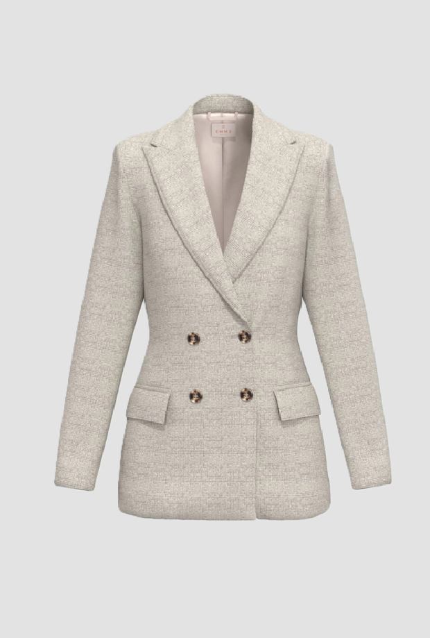 Giacca doppiopetto donna grigio 
