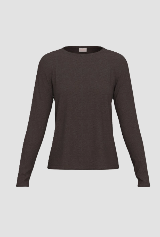 T-shirt in viscosa donna marrone 