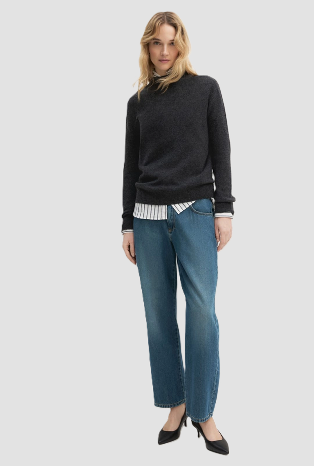 Maglia misto lana donna grigio 