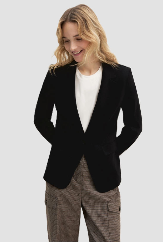 Giacca semi-aderente donna nero 