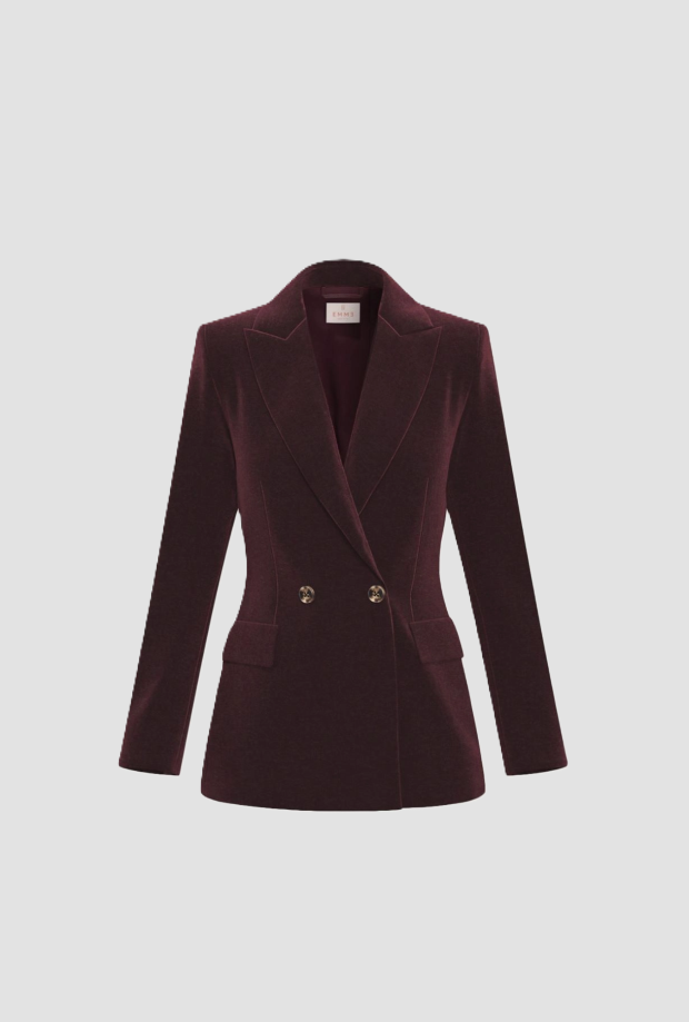 Blazer donna bordeaux in ciniglia 