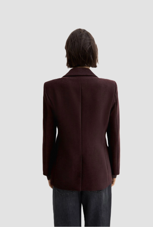 Blazer donna bordeaux in ciniglia 