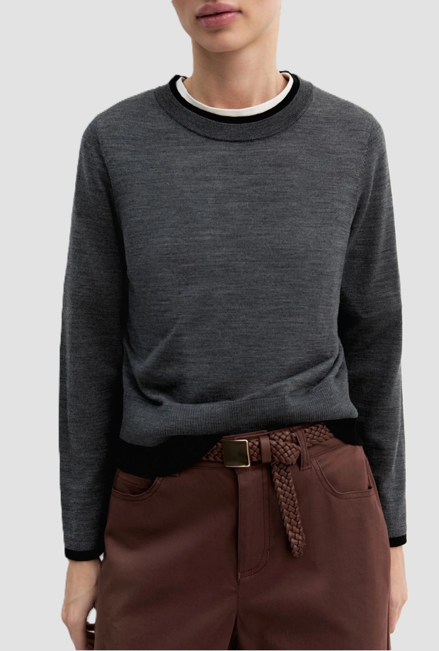 Maglia in pura lana donna grigio 