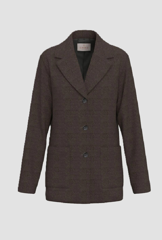 Giacca monopetto donna marrone 