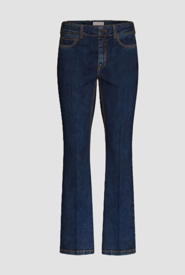 Jeans slim flare donna blu 