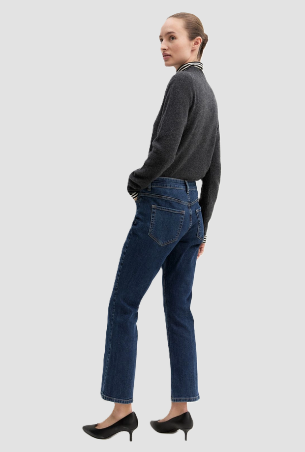 Jeans slim flare donna blu 
