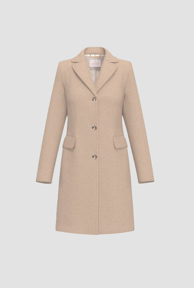 Cappotto donna in jersey nocciola 