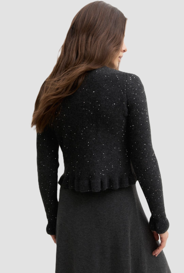 Cardigan donna con paillette 