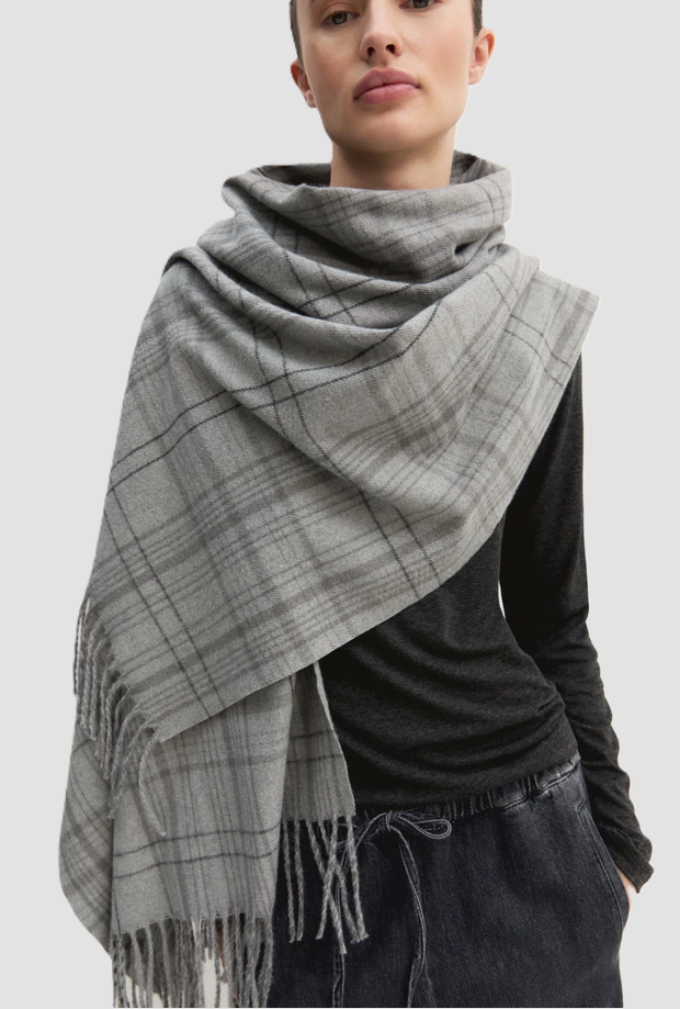 Sciarpa con frange donna silver 