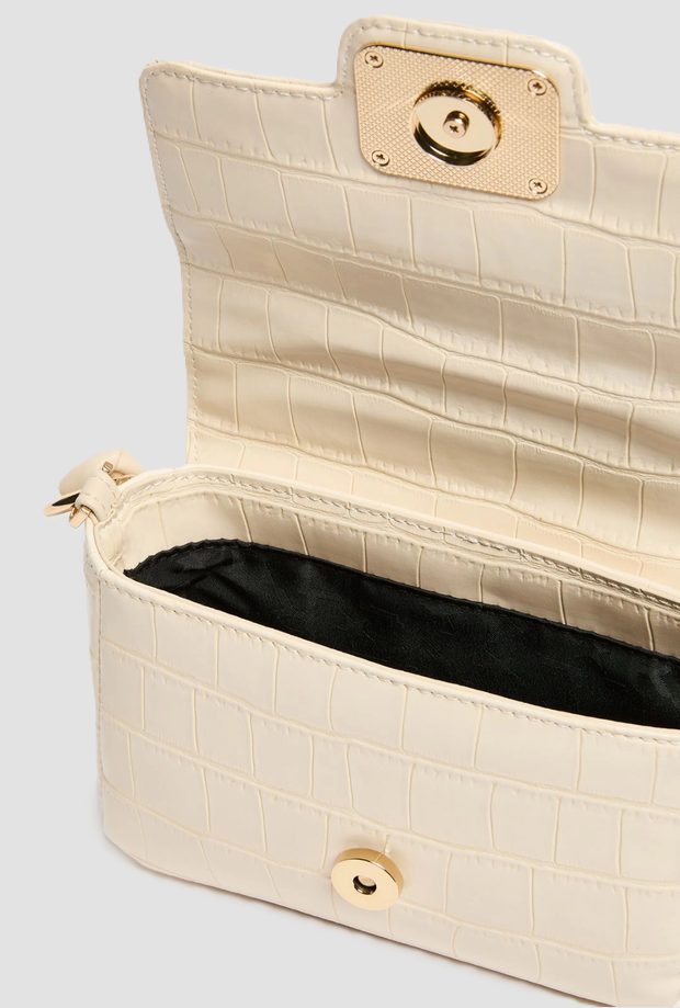Borsa Le Muse small coccodrillo donna avorio 