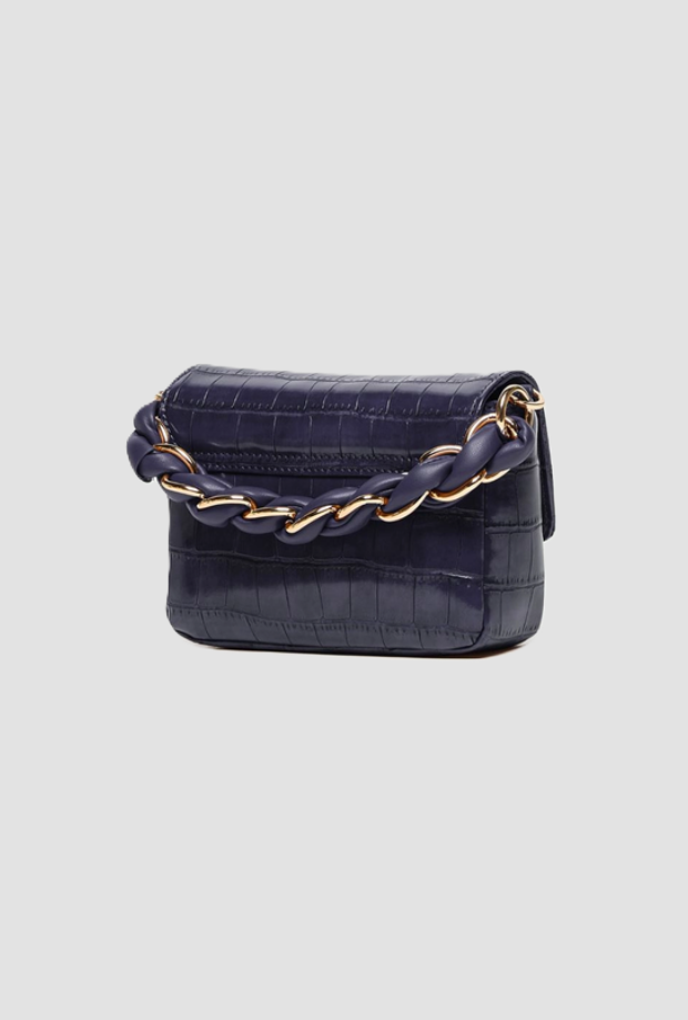 Borsa Le Muse small coccodrillo donna blu elettrico 