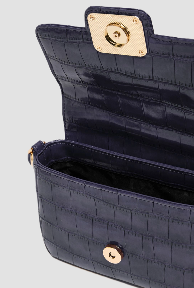 Borsa Le Muse small coccodrillo donna blu elettrico 