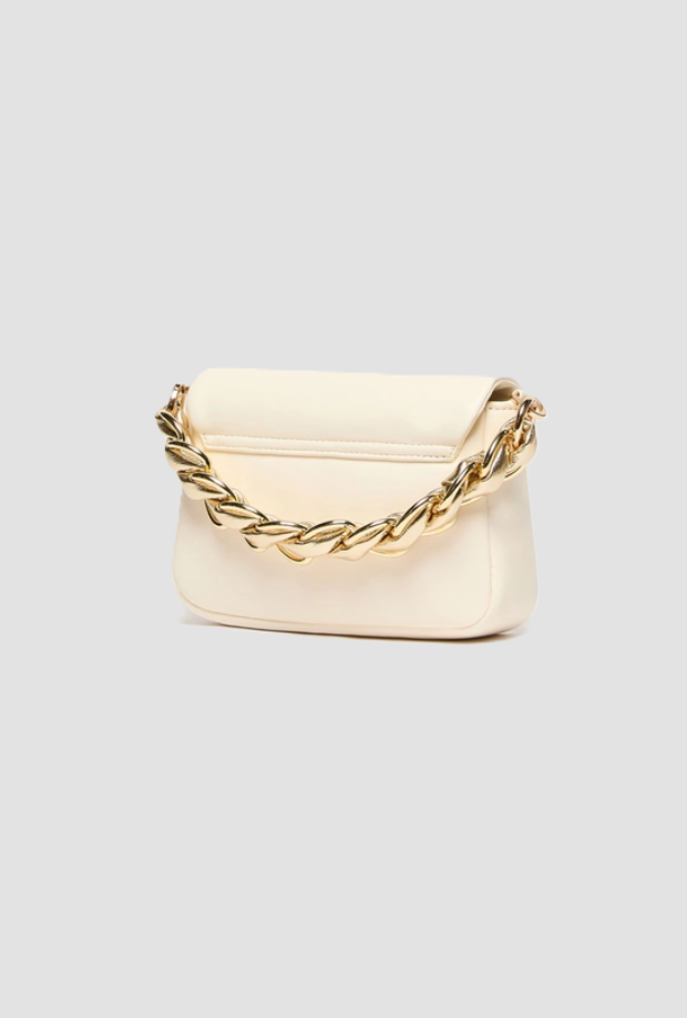Borsa Le Muse small con ricami donna bianco 