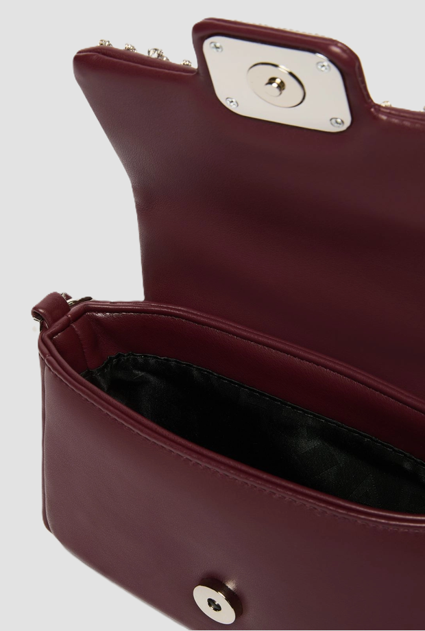 Borsa Le Muse small con ricami donna bordeaux 