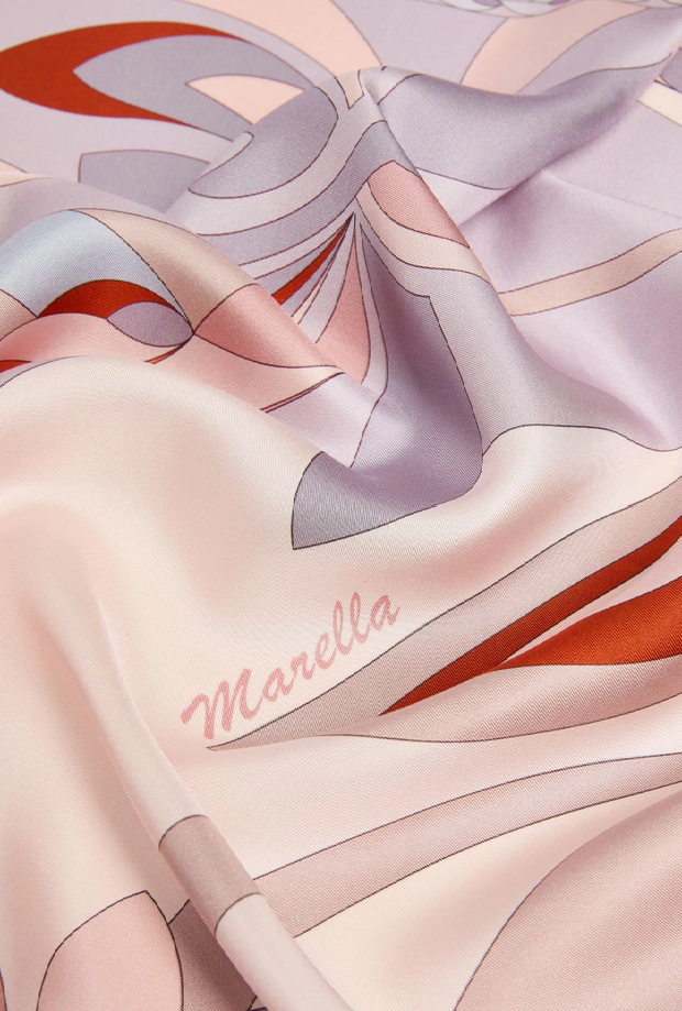 Foulard reversibile donna rosa-arancio 