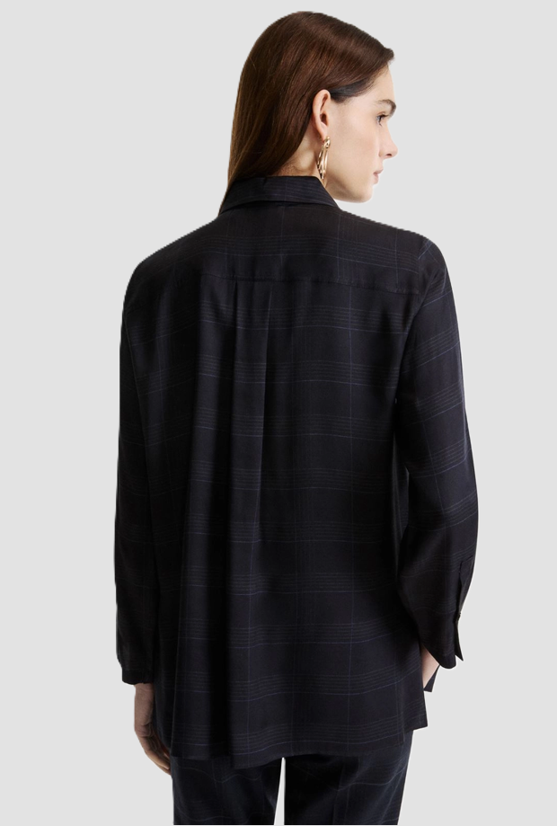 Camicia in twill donna blu 