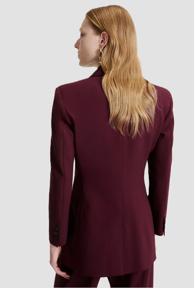 Giacca doppiopetto donna bordeaux 