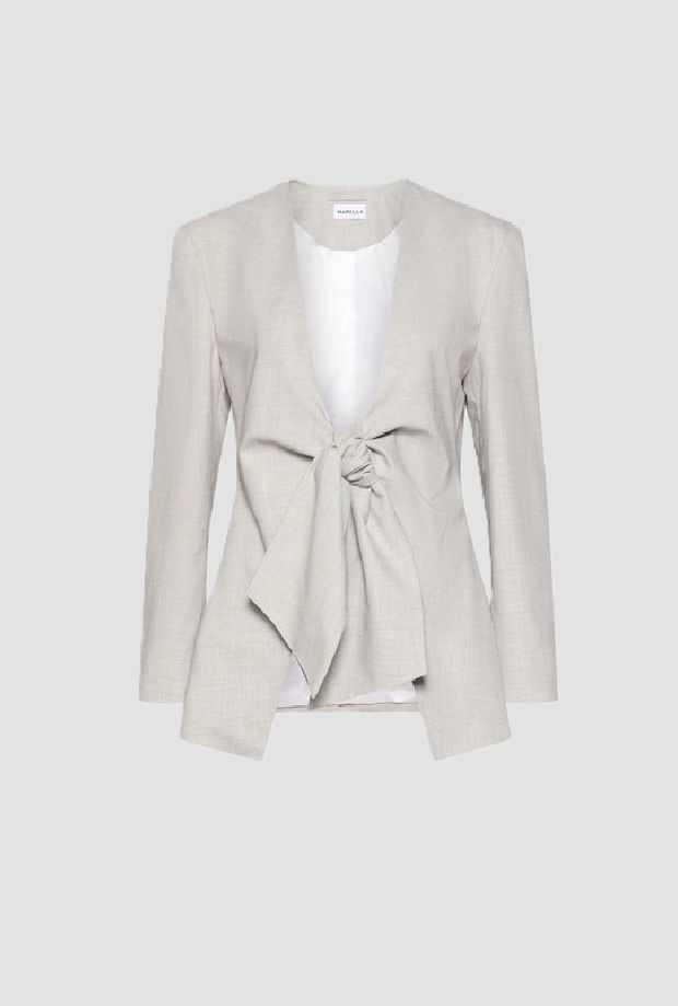 Giacca con nodo donna grigio 