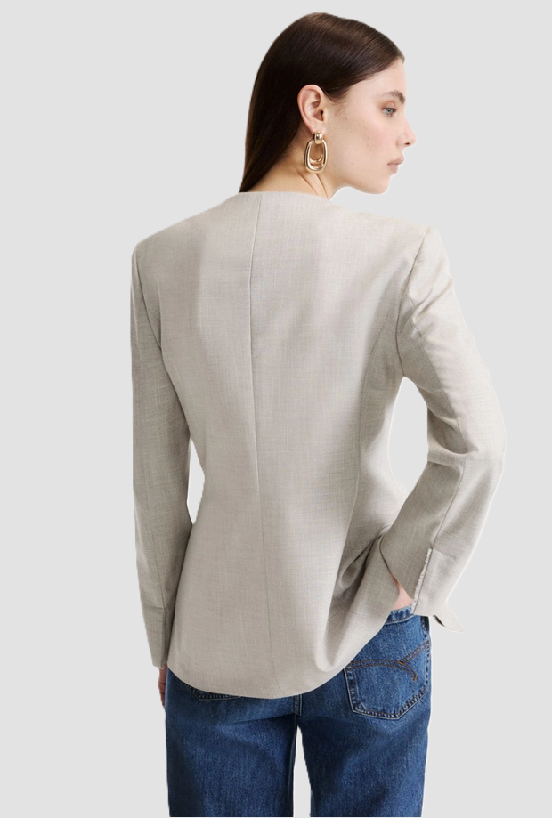Giacca con nodo donna grigio 