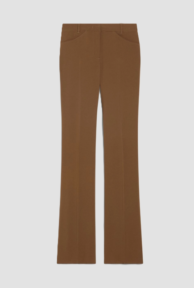 Pantalone flare donna cammello 