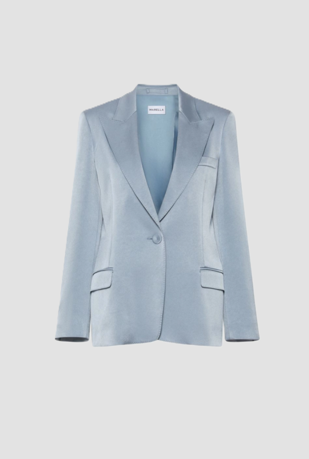 Giacca monopetto donna azzurro 
