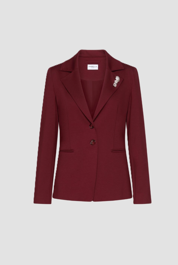 Giacca stretch fit donna bordeaux 