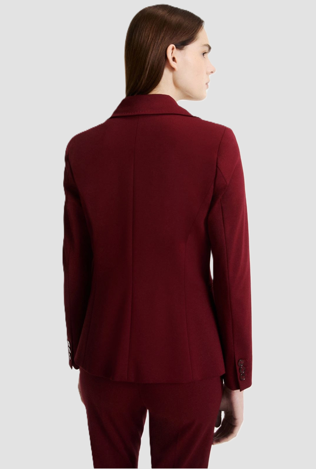 Giacca stretch fit donna bordeaux 