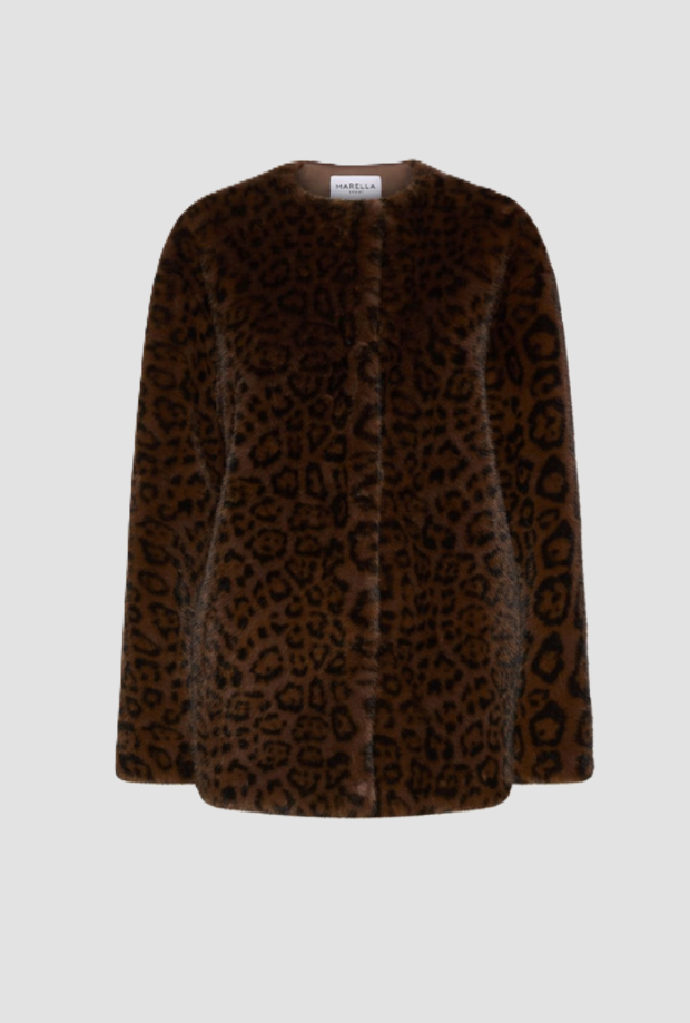 Cappotto in ecopelliccia donna cacao 
