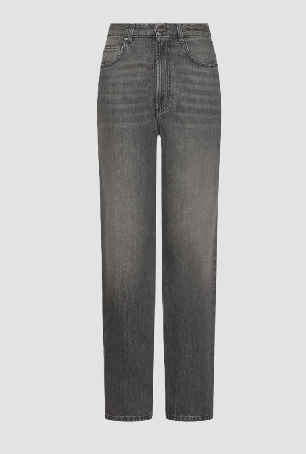 Jeans mom fit donna grigio 