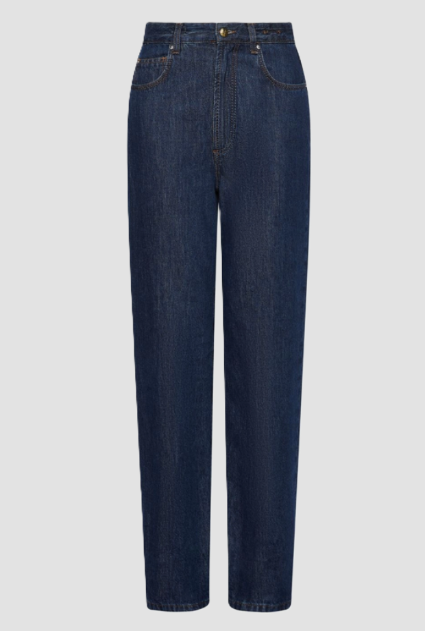 Jeans mom fit donna navy blue 