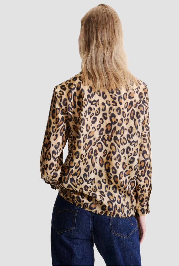 Camicia in habotai donna beige 