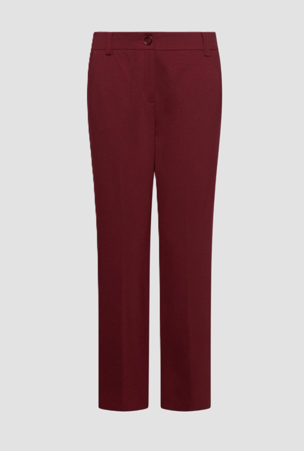 Pantalone slim fit donna bordeaux 