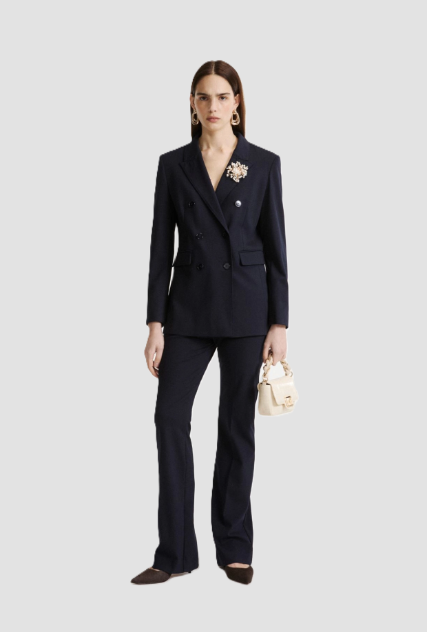 Pantalone in jersey donna blu 