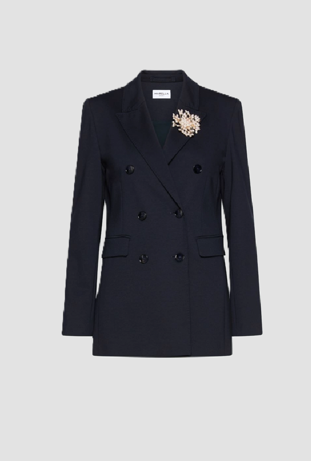 Giacca doppiopetto donna blu 