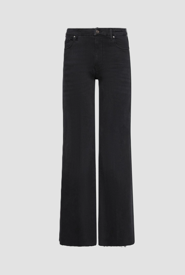 Jeans wide leg donna nero 