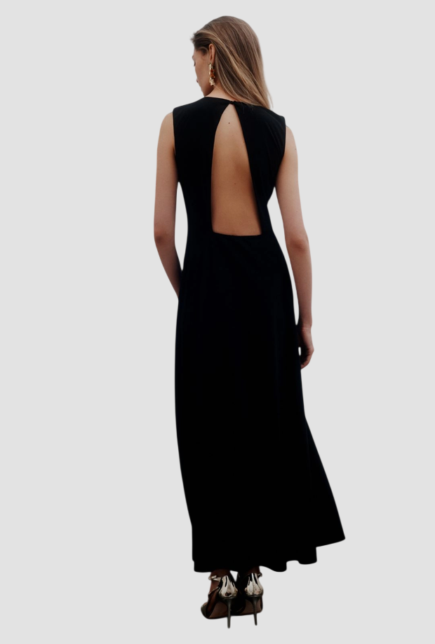 Abito smanicato donna nero 