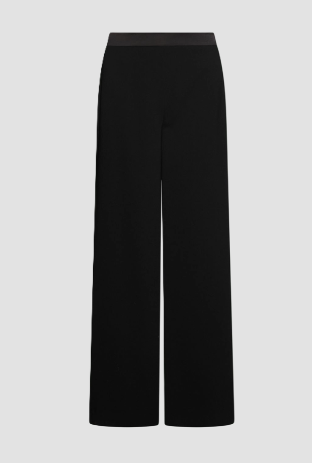 Pantalone a gamba ampia donna nero 