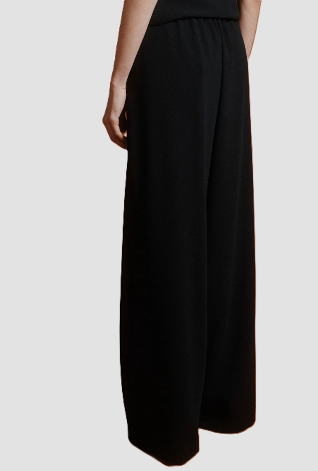 Pantalone a gamba ampia donna nero 